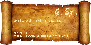 Goldschmid Szabina névjegykártya