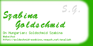 szabina goldschmid business card